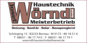 Sponsor TSV Bernau Fußballabteilung - Wörndl Haustechnik