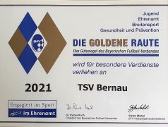 Goldene Raute 2021 TSV Bernau